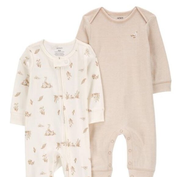 NWT Carter's Baby 2-Pack Jumpsuits - Picture 1 of 4